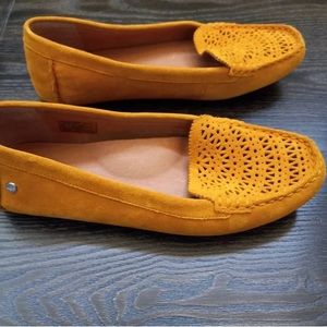 Ugg Dark Yellow Suede Driving Type Loafer Flats. I never wore them.